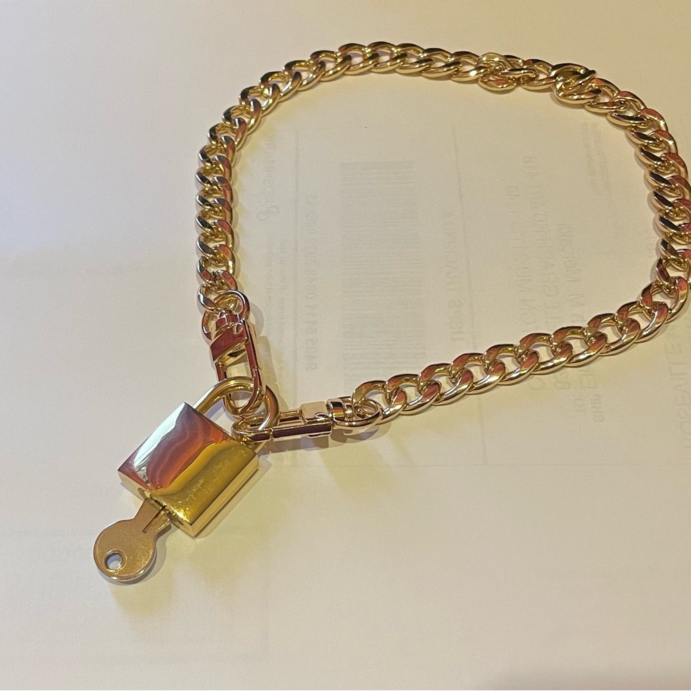 Gorgeous Authentic Dunhill Padlock And Key With C… - image 1